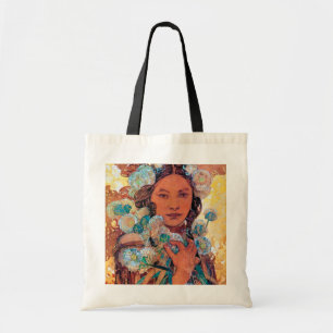 Native American Woman, Mucha トートバッグ