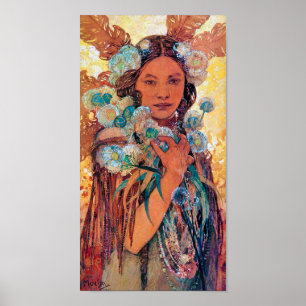 Native American Woman, Mucha ポスター