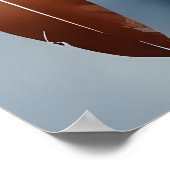 Native American Woman Portrait Feather Headdress ポスター (角)