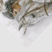 Native American Woman & White Horse Decoupage 薄葉紙 (詳細)