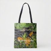 Native Butterfly Weed & Hummingbird Garden Tote トートバッグ (正面)