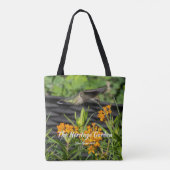 Native Butterfly Weed & Hummingbird Garden Tote トートバッグ (裏面)