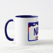 Native Colorado blue license plate mug マグカップ (左)