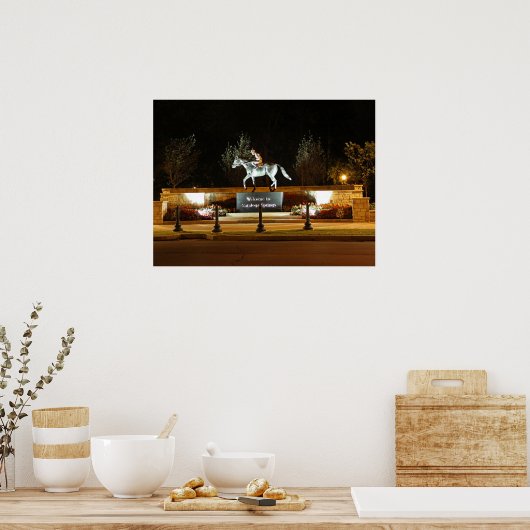 Native Dancer Horse Statue Saratoga Poster ポスター (キッチン)