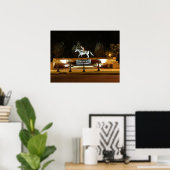 Native Dancer Horse Statue Saratoga Poster ポスター (ホームオフィス)