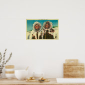 Native Eskimo Girls in AlaskaState ポスター (キッチン)