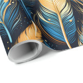 Native Feathers Pattern Tribal Boho Indigenous ラッピングペーパー (ロールコーナー)