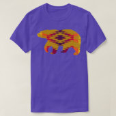 Native Geometric Print Tan Bear  Tシャツ (デザイン正面)
