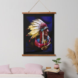 Native "Hunkpapa Chief "original art 吊り下げ型タペストリー