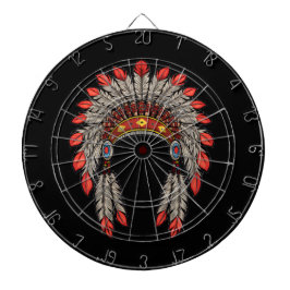 “Native Indian Chief Headdress” Dart Board ダーツボード