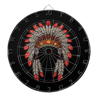 “Native Indian Chief Headdress” Dart Board ダーツボード