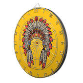 “Native Indian Chief Headdress” Dart Board ダーツボード (正面右)