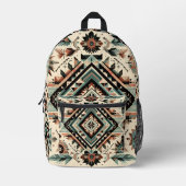 Native Inspiration  プリントバックパック (正面)