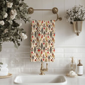 Native-Inspired Bath Towel Tribal Feather Pattern バスタオルセット