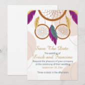 Native Inspired Dreamcatcher Wedding Save the Date セーブザデート (正面/裏面)