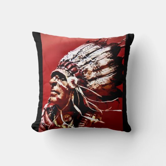 Native "Nez Perce Chief" original art クッション (正面)