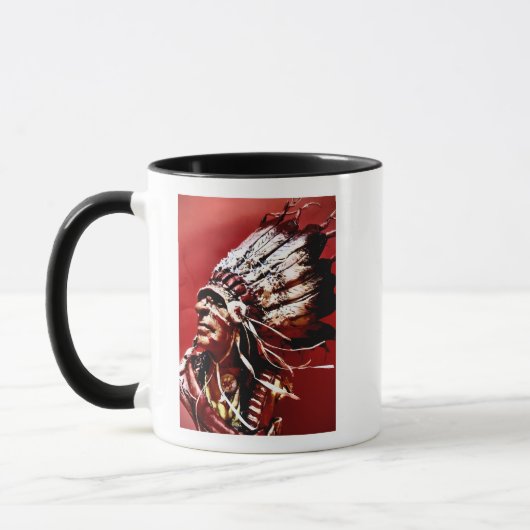 Native "Nez Perce Chief" original art Mug マグカップ (左)