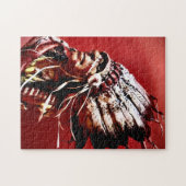 Native "Nez Perce Chief" original art Puzzle ジグソーパズル (横)