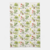 Native Plants Hawaii Volcano Trail Kitchen Towels キッチンタオル (縦)