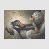 Native Potter Painting Pot Decoupage 薄葉紙 (正面)