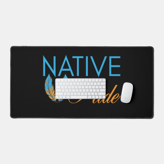 Native Pride Feathers Desk Mat デスクマット (キーボード&マウス)