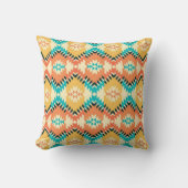 Native Print 16x16 Throw Pillow クッション (正面)