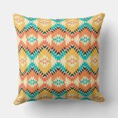 Native Print 20x20 Throw Pillow クッション (裏面)