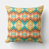 Native Print 20x20 Throw Pillow クッション (正面)