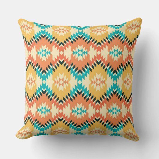 Native Print 20x20 Throw Pillow クッション (正面)