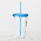 Native Tribal Bull Horns Skull   アクリルタンブラー (右)