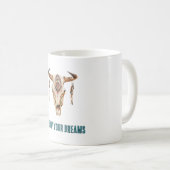 Native Tribal Bull Horns Skull コーヒーマグカップ (正面右)