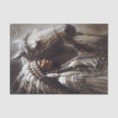 Native Woman & White Horse Headdress Decoupage 薄葉紙 (正面)