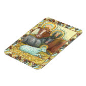 NATIVITY ANIMALS IN STABLE, OX, DONKEY & SHEEP マグネット (左側)