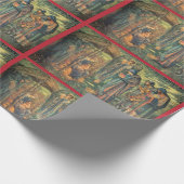 Nativity Baby Jesus Angel 3 Kings Detailed Image ラッピングペーパー (角)