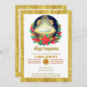 Nativity Carol Service Christmas Invitation シーズンカード (正面/裏面)