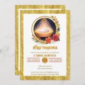 Nativity Carol Service Christmas Invitation シーズンカード (正面/裏面)