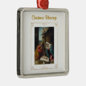 Nativity Christmas Blessings Religious Ornament メタルオーナメント (右)