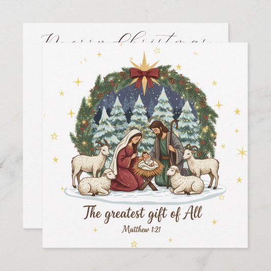 Nativity Christmas Card  (正面/裏面)