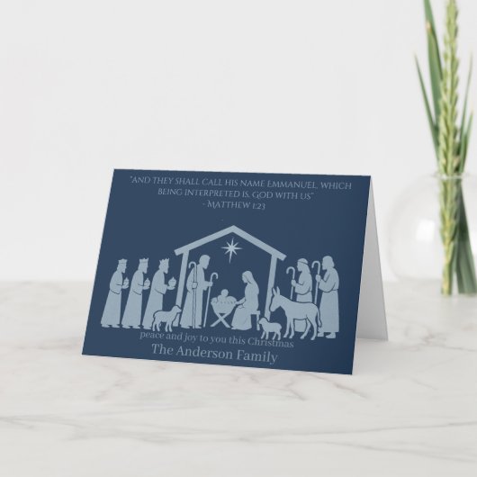 Nativity Christmas Card – Emmanuel God With Us カード (正面)