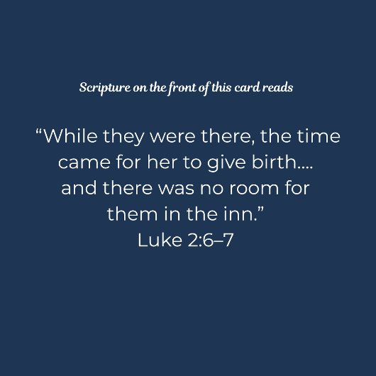 Nativity Christmas Card – No Room in the Inn  カード