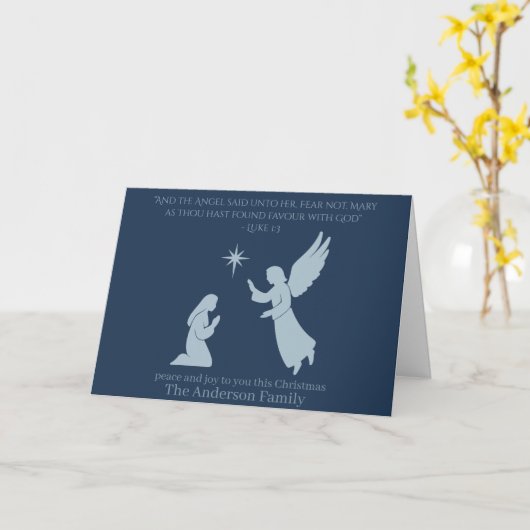 Nativity Christmas Card – The Annunciation of Mary カード (黄色い花)