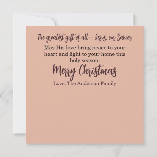 Nativity Christmas Card with Scripture  (裏面)
