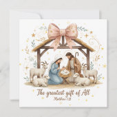 Nativity Christmas Card with Scripture  (正面)