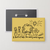 Nativity Christmas Christian Family Matching  缶バッジ (正面/裏面)