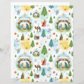 Nativity Christmas craft paper (正面/裏面)