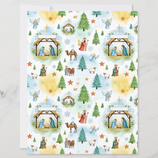 Nativity Christmas craft paper (正面)