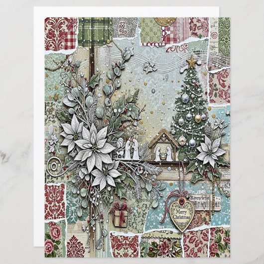 Nativity Christmas craft paper (正面/裏面)