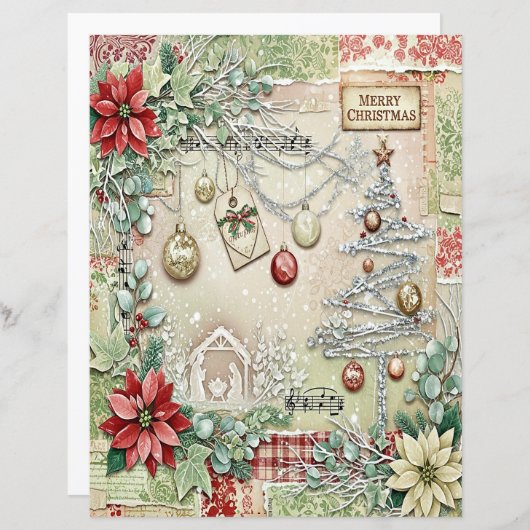 Nativity Christmas craft paper (正面/裏面)