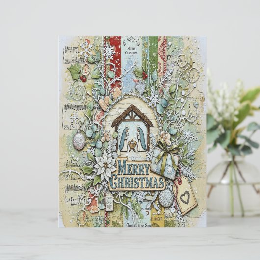 Nativity Christmas craft paper (スタンド正面)