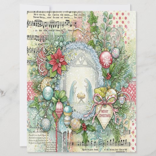 Nativity Christmas craft paper (正面)